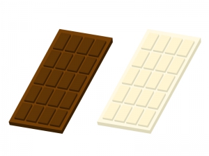 チョコレート 板チョコイラスト素材01 イラスト無料 かわいいテンプレート