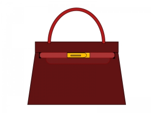 茶色い女性用バッグのイラスト素材 イラスト無料 かわいいテンプレート