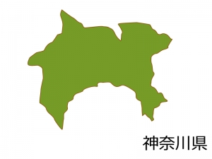 神奈川県の地図 色付き のイラスト素材 イラスト無料 かわいいテンプレート