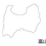 山口県 市町村別 の白地図のイラスト素材 イラスト無料 かわいいテンプレート
