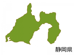 静岡県の地図 色付き のイラスト素材 イラスト無料 かわいいテンプレート