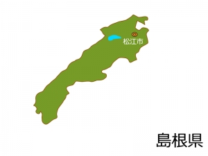 島根県と松江市の地図イラスト素材 イラスト無料 かわいいテンプレート