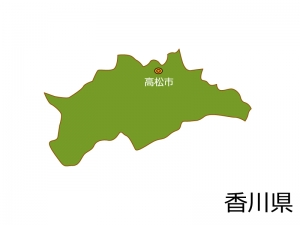 香川県と高松市の地図イラスト素材 イラスト無料 かわいいテンプレート