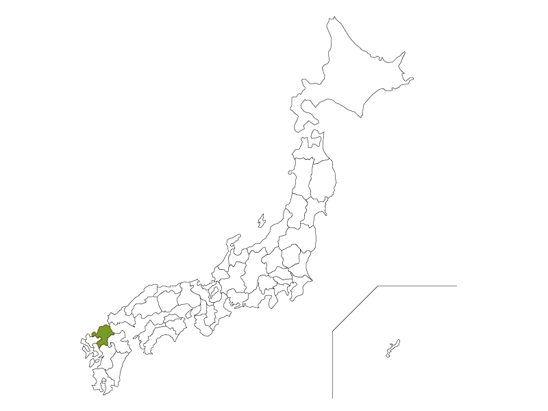 日本地図と福岡県のイラスト イラスト無料 かわいいテンプレート