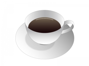 コーヒーが入った白いコーヒーカップのイラスト素材 イラスト無料
