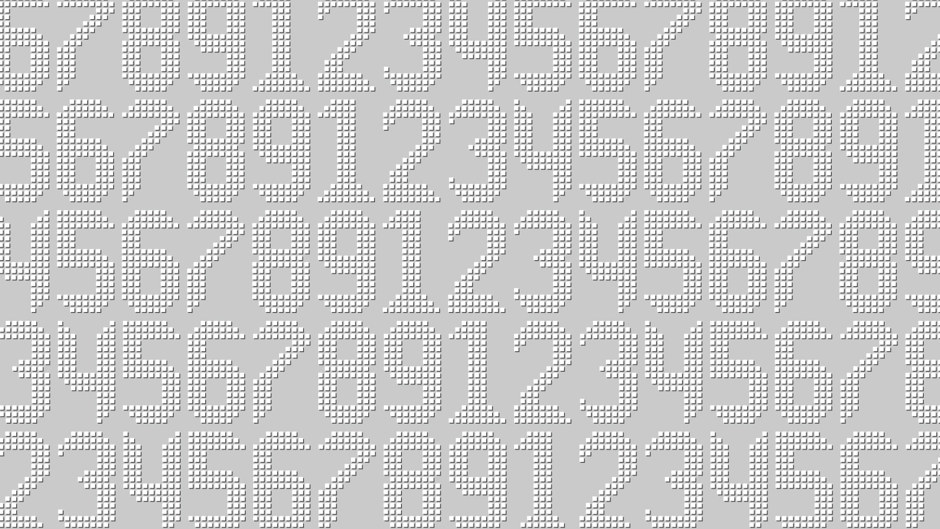 白い数字の壁紙 背景素材 1 9px 1 080px イラスト無料 かわいいテンプレート