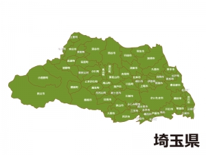 埼玉県 市区町村別 の地図イラスト素材 イラスト無料 かわいい