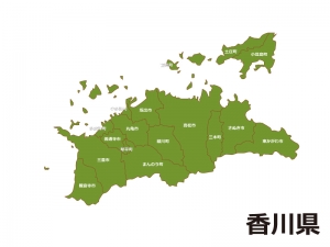 香川県 市町村別 の地図イラスト素材 イラスト無料 かわいいテンプレート