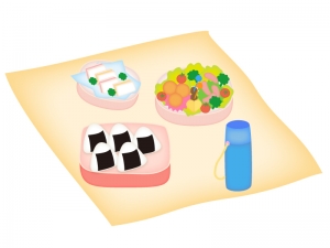 運動会 ピクニックのお弁当のイラスト イラスト無料 かわいいテンプレート