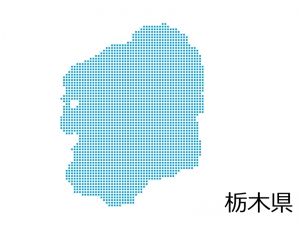 栃木県 四角ドットのデザイン地図のイラスト イラスト無料