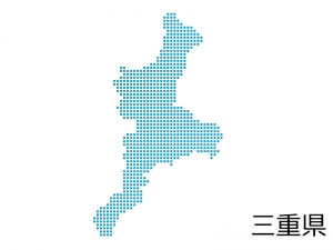 三重県 四角ドットのデザイン地図のイラスト イラスト無料 かわいいテンプレート