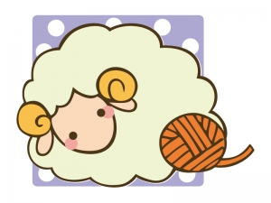 かわいい羊と毛糸のイラスト イラスト無料 かわいいテンプレート