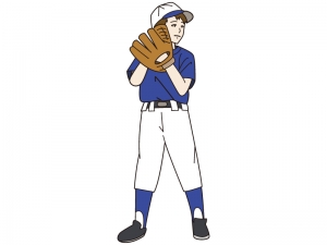 少年野球のピッチャーのイラスト イラスト無料 かわいいテンプレート