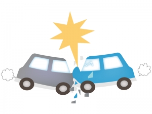 自動車の正面衝突の事故のイラスト イラスト無料 かわいいテンプレート