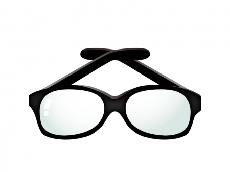 黒縁メガネのイラスト