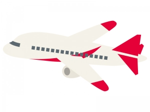 シンプルな飛行機の無料イラスト素材 イラストイメージ