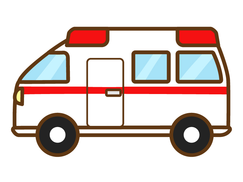 いろいろ 乗り物 救急車 イラスト 簡単 25