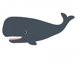 クジラ マッコウクジラ のイラスト イラスト無料 かわいい