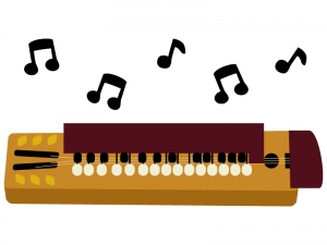 音符と大正琴のイラスト02 イラスト無料 かわいいテンプレート