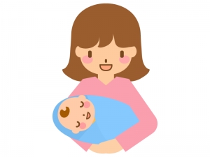 赤ちゃんを抱っこするママのイラスト イラスト無料 かわいいテンプレート
