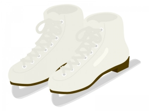白いスケート靴のイラスト イラスト無料 かわいいテンプレート