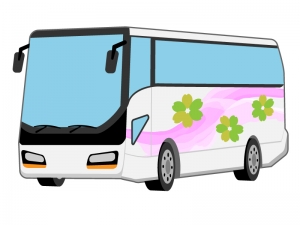 観光バスのイラスト イラスト無料 かわいいテンプレート