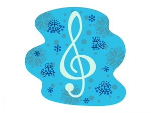 冬をイメージした音楽のイラスト イラスト無料 かわいいテンプレート
